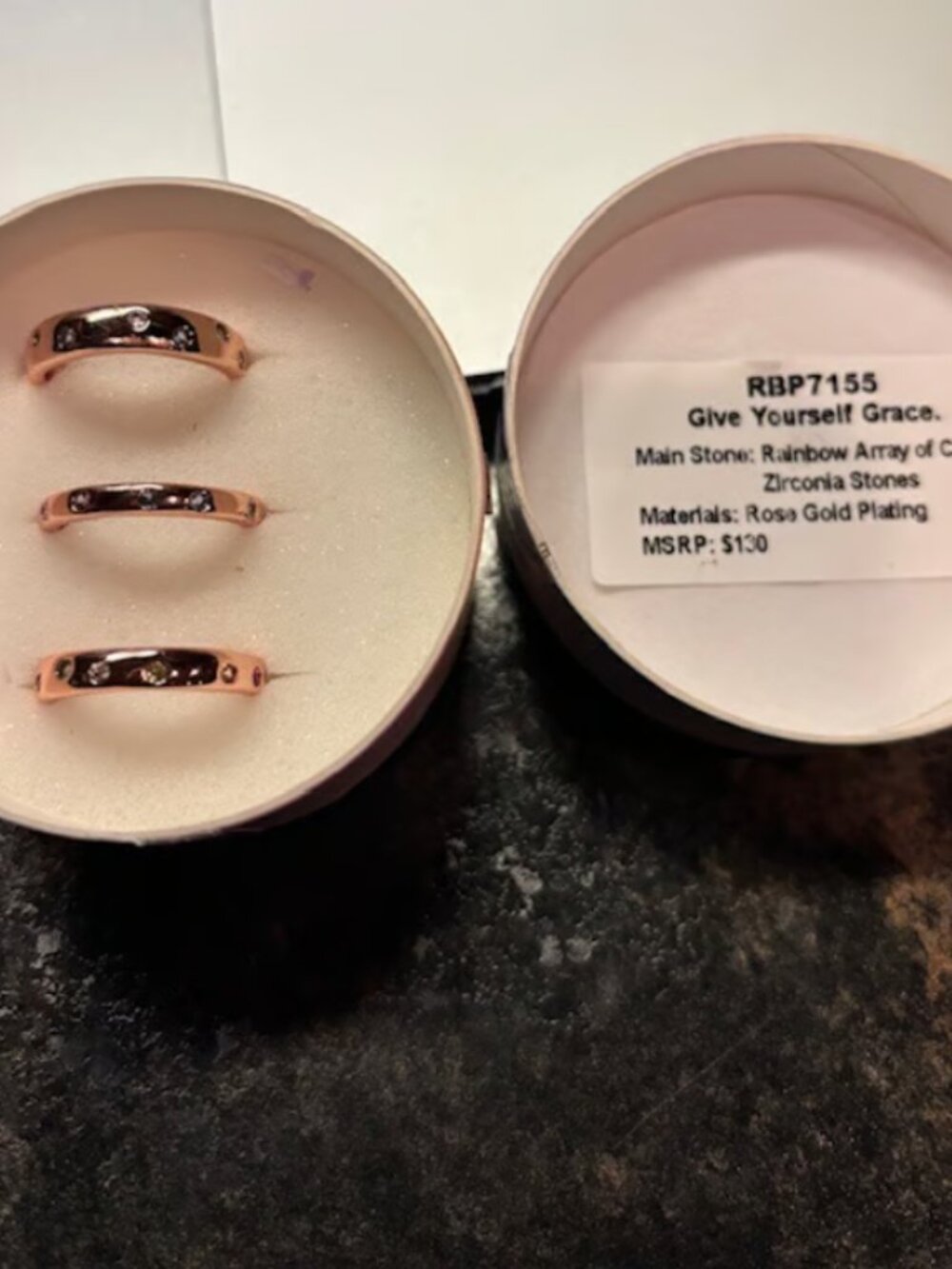 Bomb Party RBP7155 Give Yourself Grace Rings